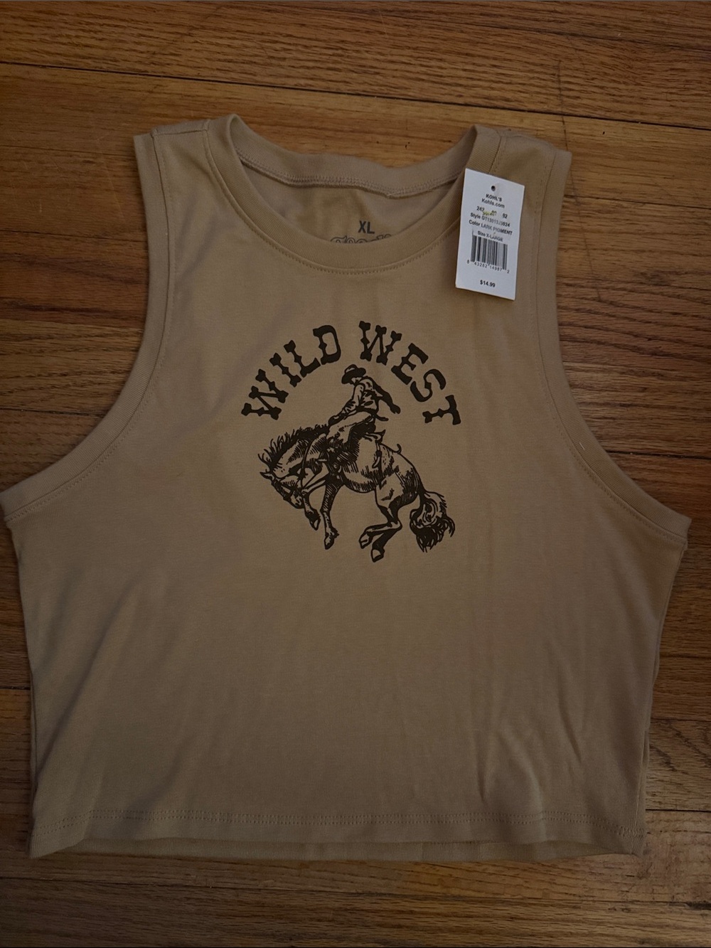 Wild West Graphic Tank Top - Tan